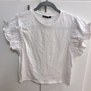 NWT Zara ruffle t-shirt